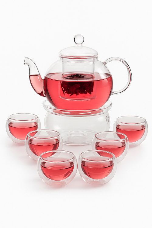 Service a the verre borosilicate infuseur double paroi - vue 3 sur 2