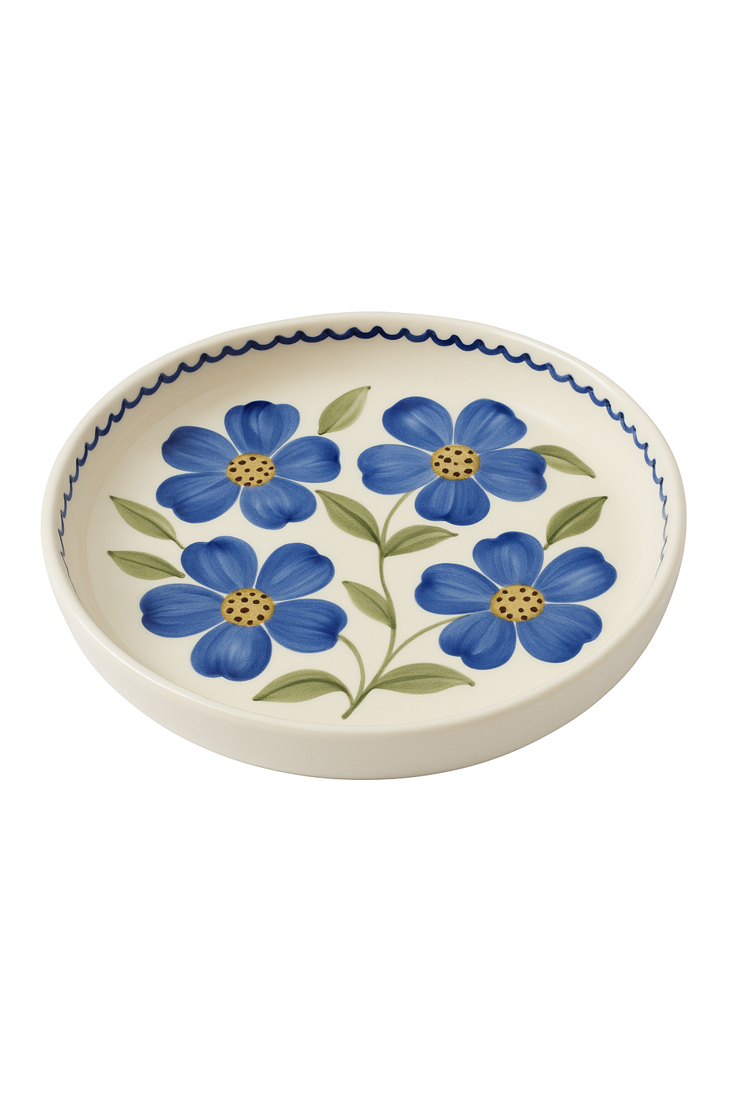service assiettes ceramique motif floral ensemble 24 pieces
