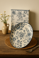Service assiettes ceramique vintage motif fleurs champetre