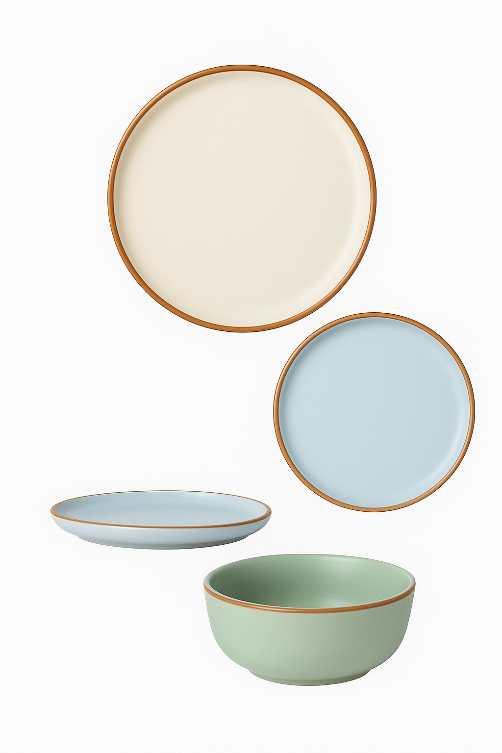 Service de table grès reno assiettes bols design - vue 2 sur 2