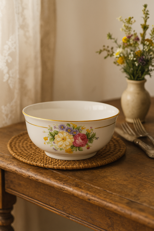 service de table porcelaine jingdezhen floral style occidental - vue 2 sur 2