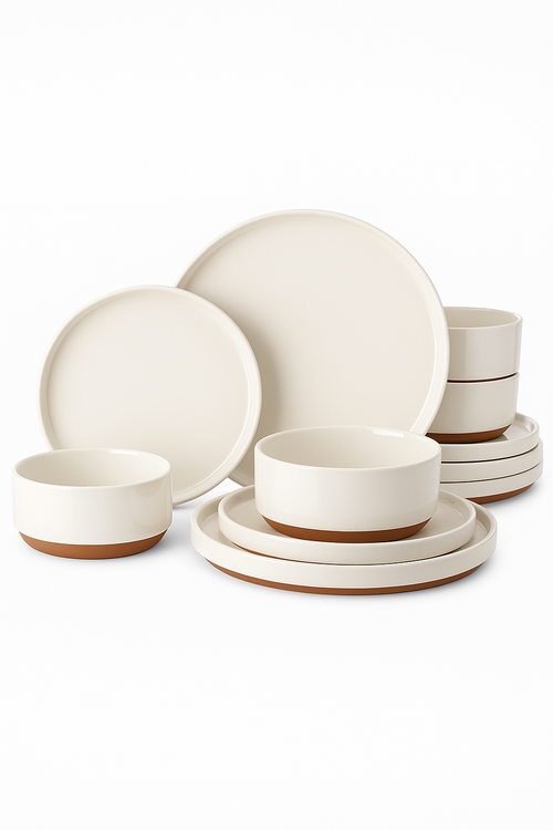 service de table porcelaine relief design moderne élégant - vue 2 sur 2