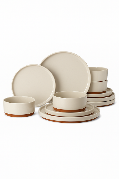 Service table porcelaine malacasa leah bord relevé - vue 2 sur 2