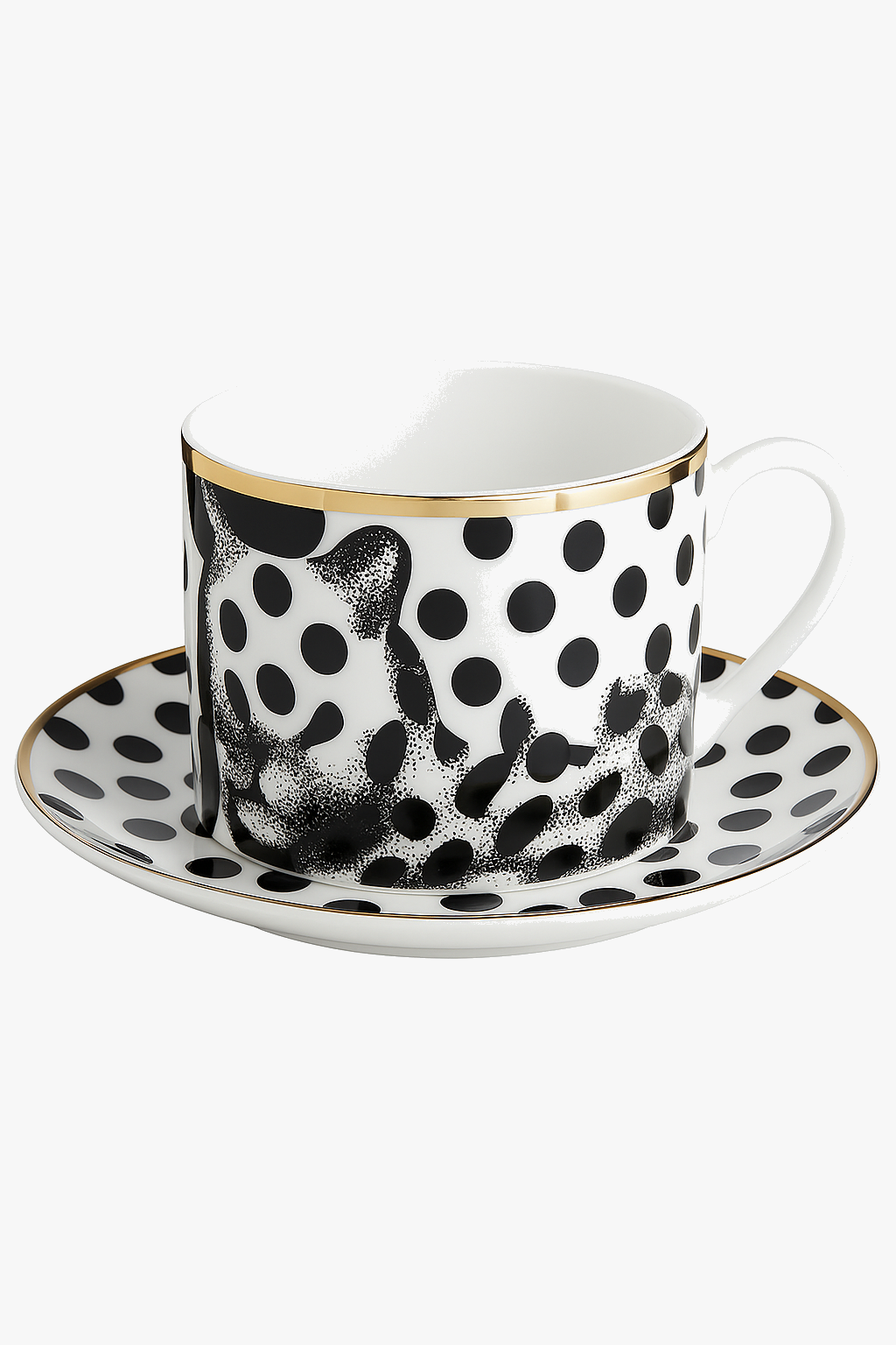 Service thé vintage céramique italienne avec plateau soucoupe