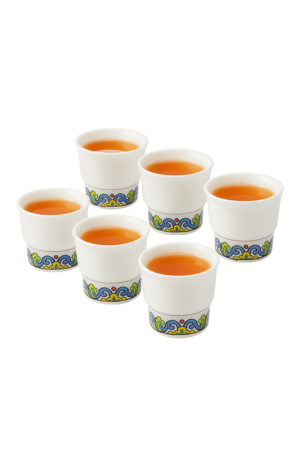 Service thé kung fu porcelaine jade 6 tasses - vue 2 sur 2