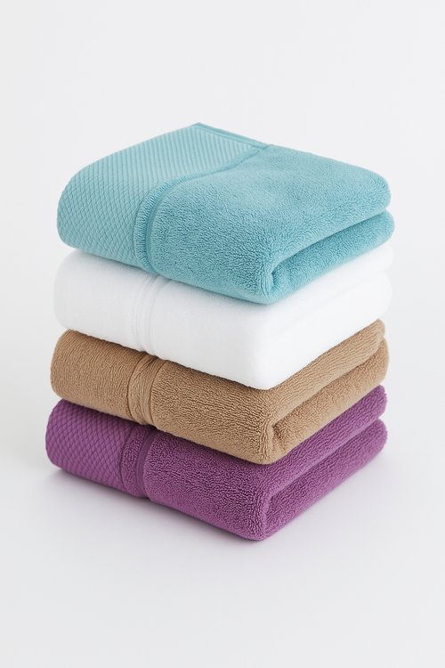 Serviette de bain coton absorbant séchage rapide lot