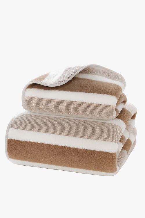 serviette-de-bain-polaire-corail-rayures-absorbante-cheveux-0.png