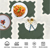 Serviette de table coton lin style moderne lavable