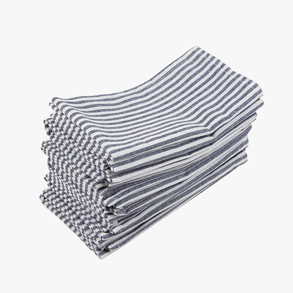 Serviette de table lot 12 lin coton européen