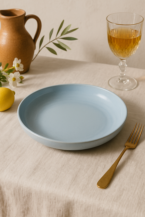 Set 4 assiettes creuses plastique incassable motif ble - vue 2 sur 2