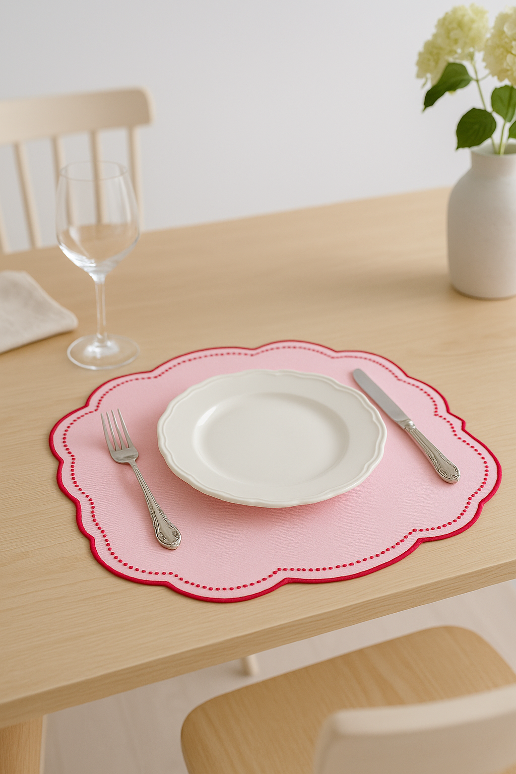 Set de table 4 pièces coquille saint jacques