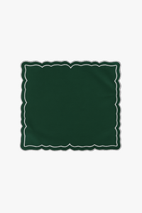 Set de table brodé style vintage bord ondulé