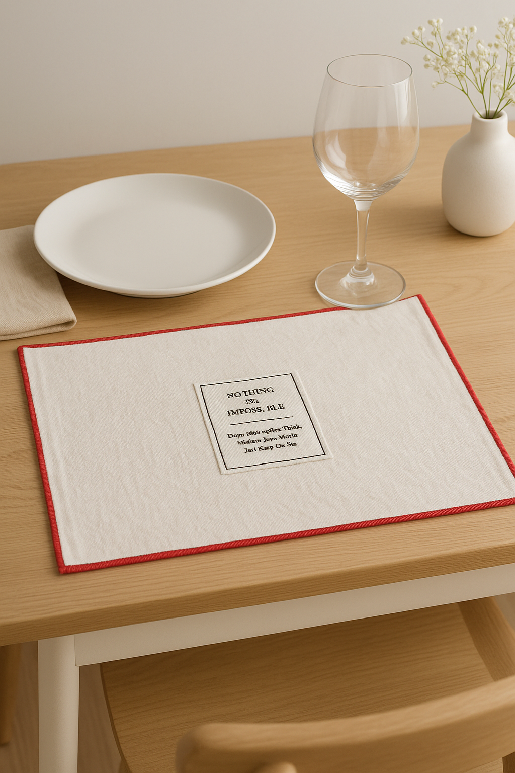 Set de table coton brodé style rétro pastoral - vue 3 sur 2