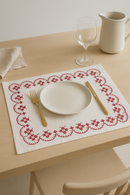 Set de table coton brodé style rétro pastoral