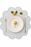 Set de table coton brodé style rétro romantique