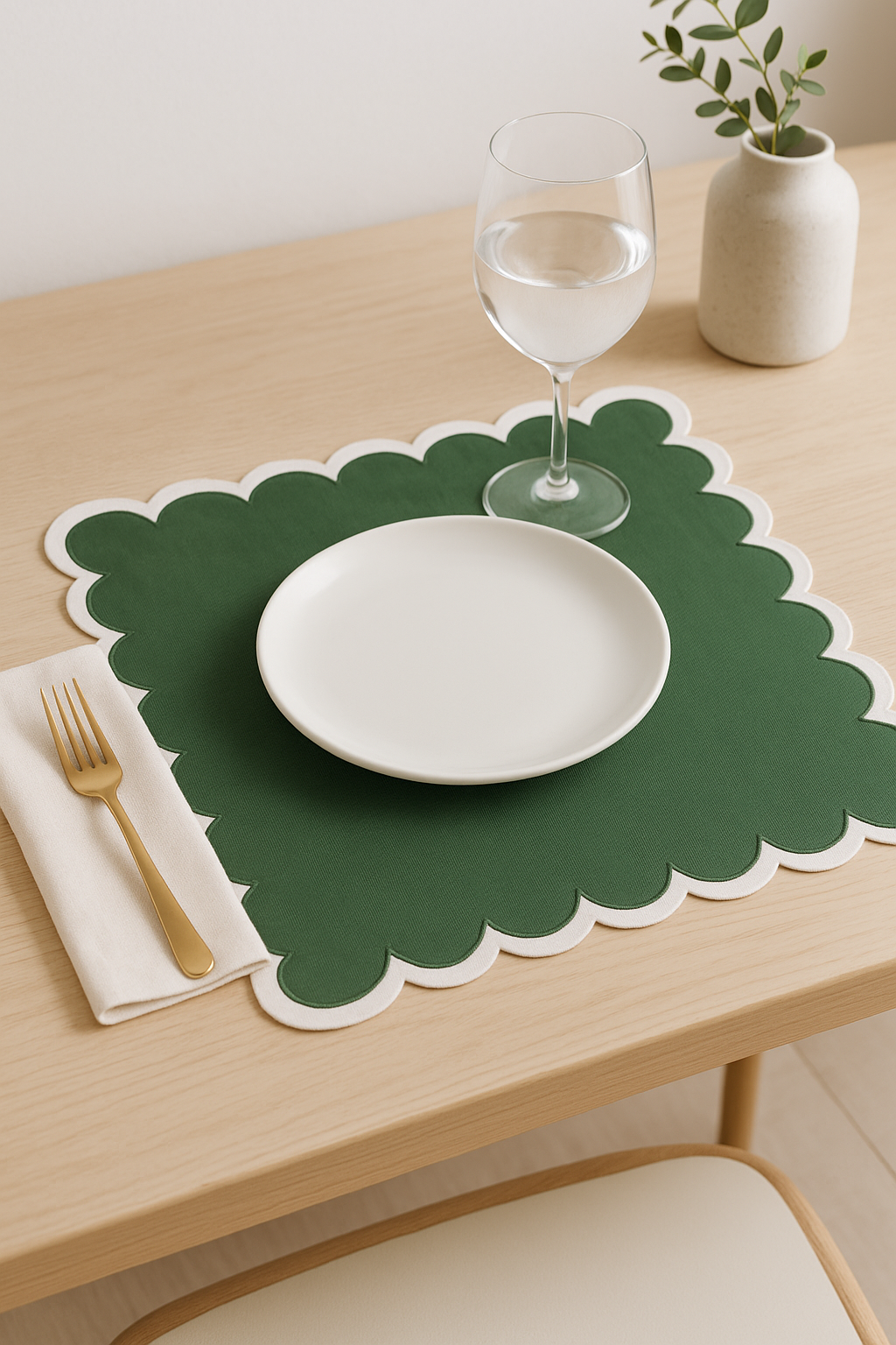 Set de table coton lin motif coquille marin