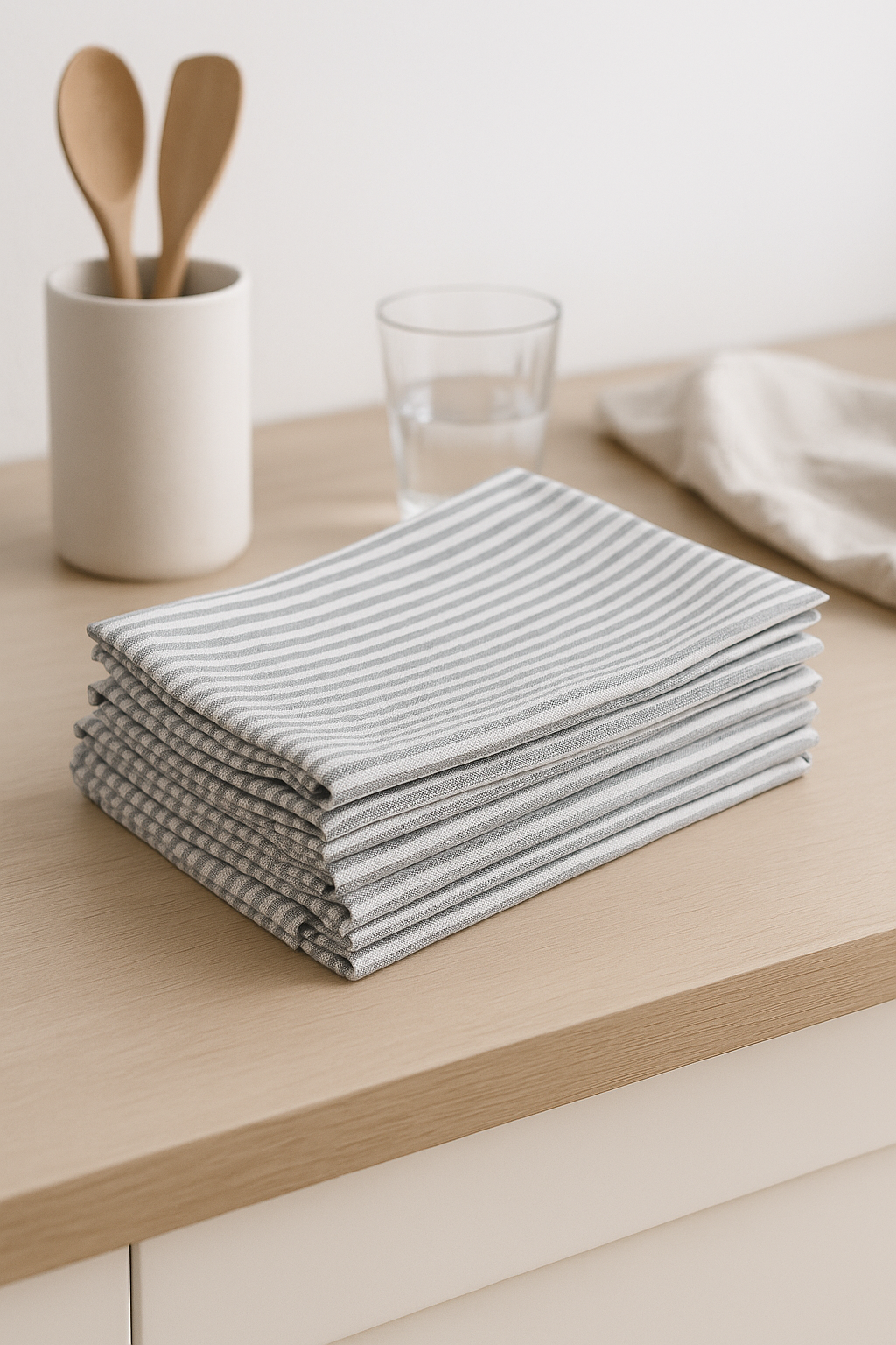 Set de table coton lin style europeen rayures - vue 3 sur 2