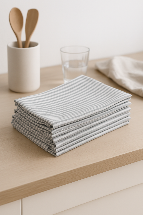 Set de table coton lin style europeen rayures