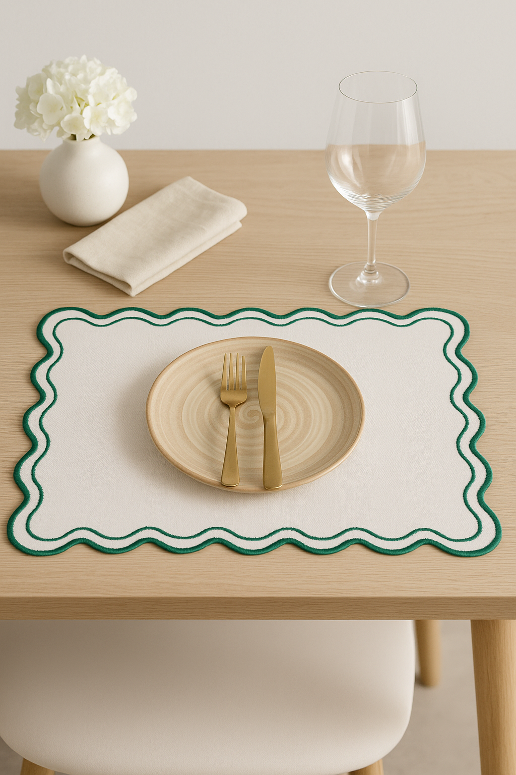 Set de table coton motif coquille saint jacques