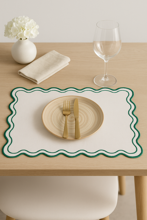 Set de table coton motif coquille saint jacques - vue 2 sur 2