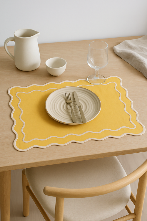 Set de table coton motif coquille saint jacques - vue 2 sur 2
