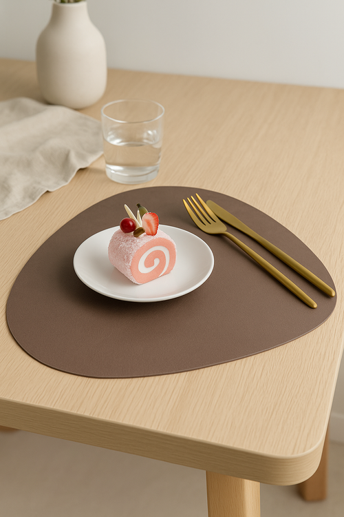 Set de table cuir pu imperméable facile entretien