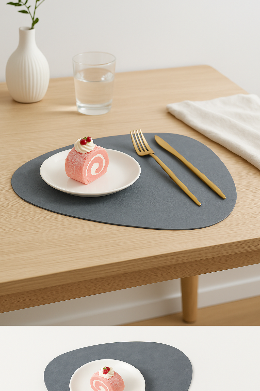 Set de table cuir pu imperméable style européen - vue 3 sur 2