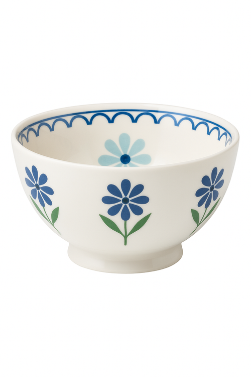 set de table fleurs champêtre bord ondulé vague - vue 2 sur 2