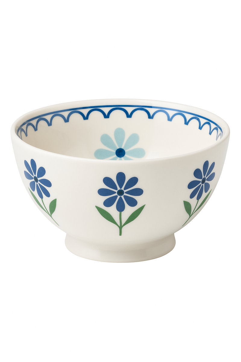 set de table fleurs champêtre bord ondulé vague