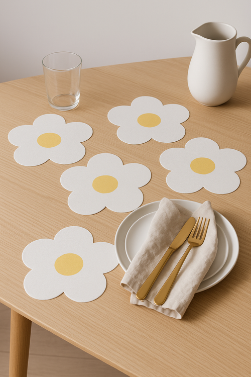 Set de table floral prairie chic lot quatre