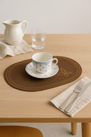 Set de table lin brodé style classique lavable