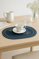Set de table lin brodé style moderne lavable durable