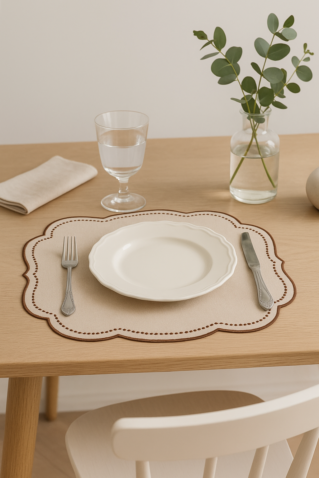 Set de table motif coquille saint jacques