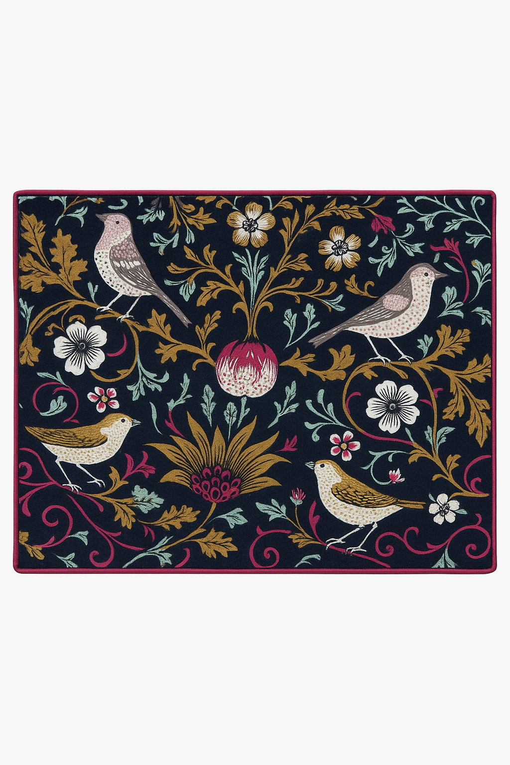 Set de table oiseaux style william morris vintage
