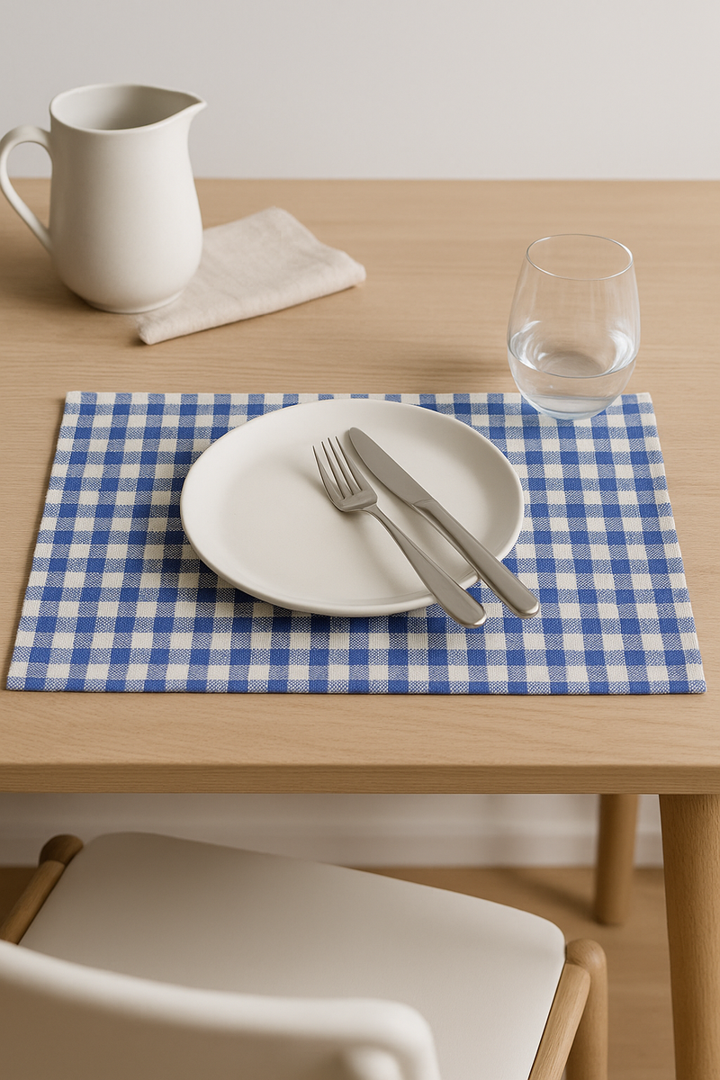 Set de table rayures carreaux style campagne chic