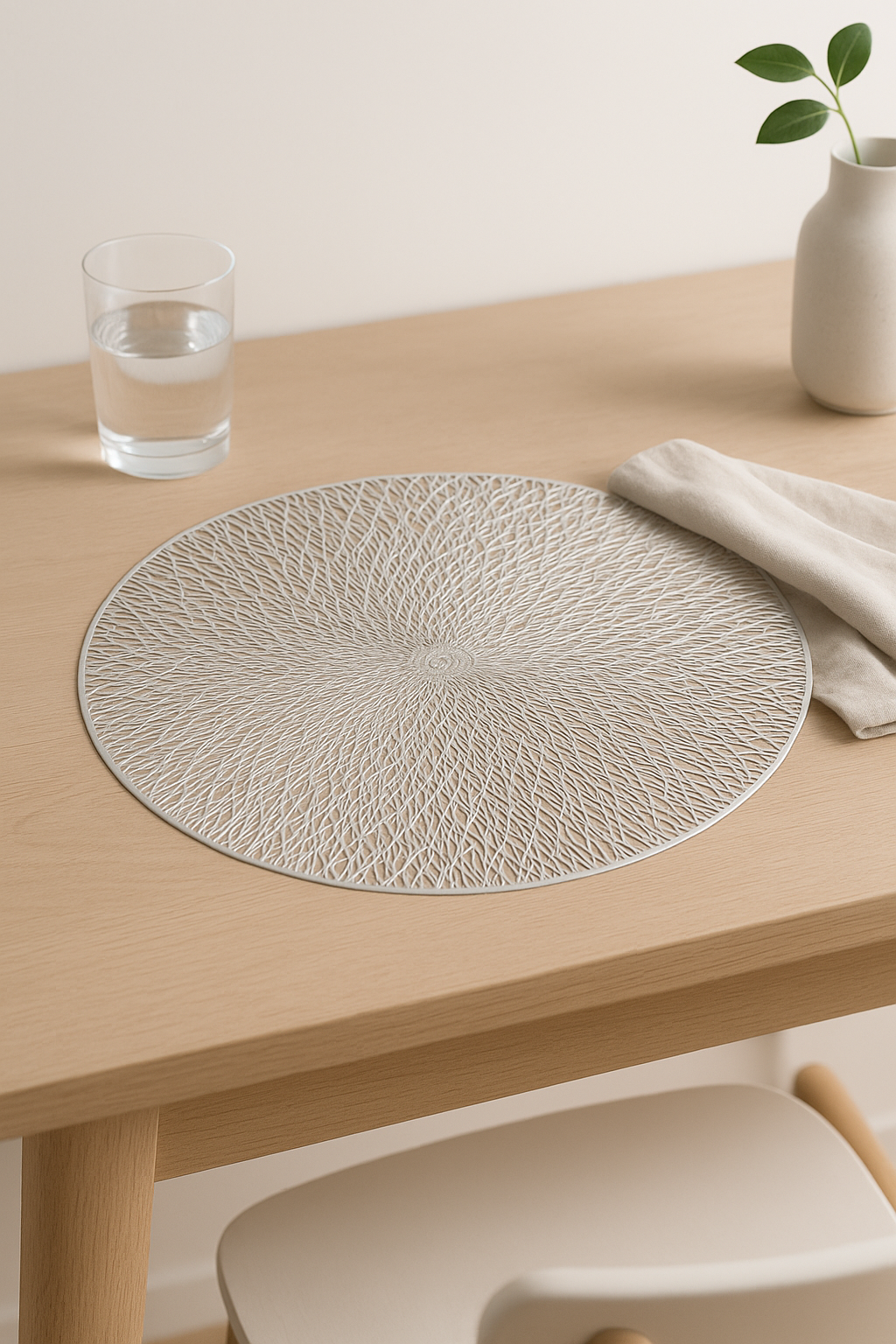 Set de table rond ajouré pvc isolant antidérapant - vue 3 sur 2