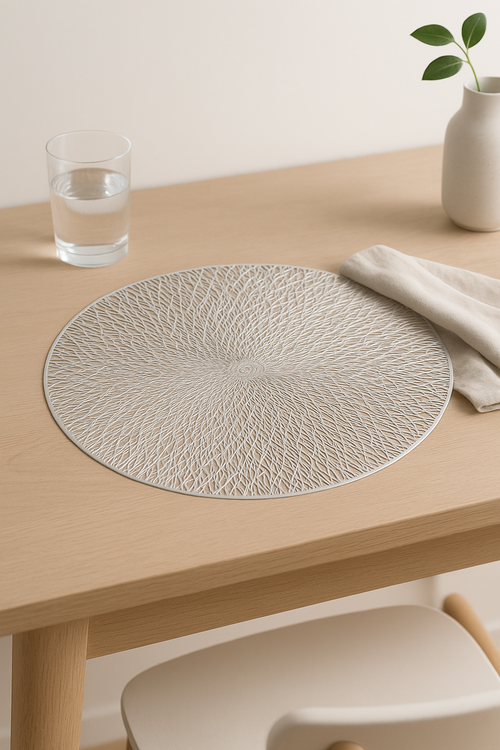 Set de table rond ajouré pvc isolant antidérapant