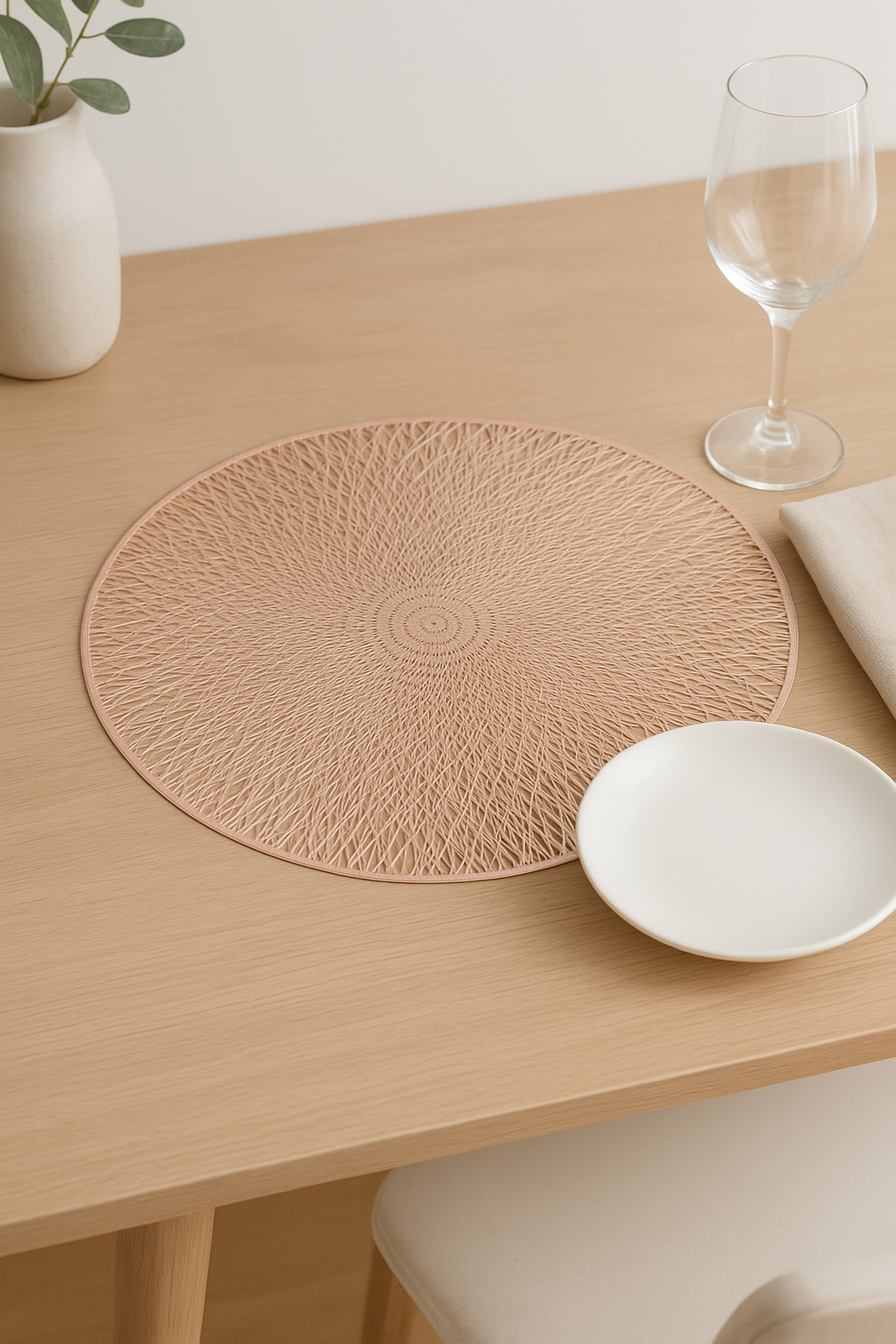 Set de table rond creux pvc isolant antiderapant - vue 3 sur 2