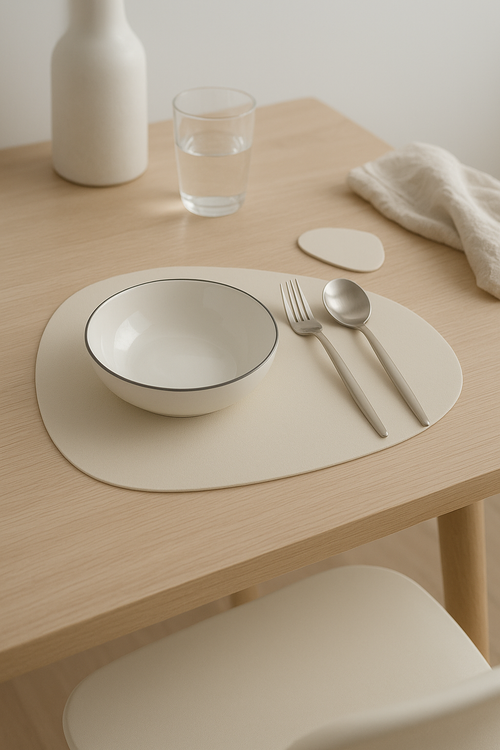 Set de table rond moderne lavable polyester cuisine - vue 2 sur 2