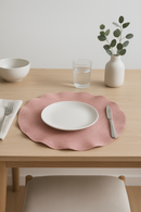 Set de table rond ondulé tressé style moderne
