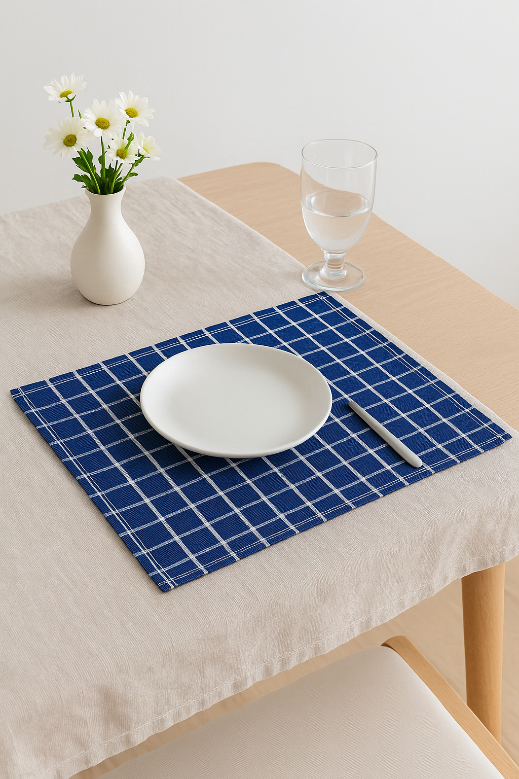 Set de table style prairie chic rayures carreaux