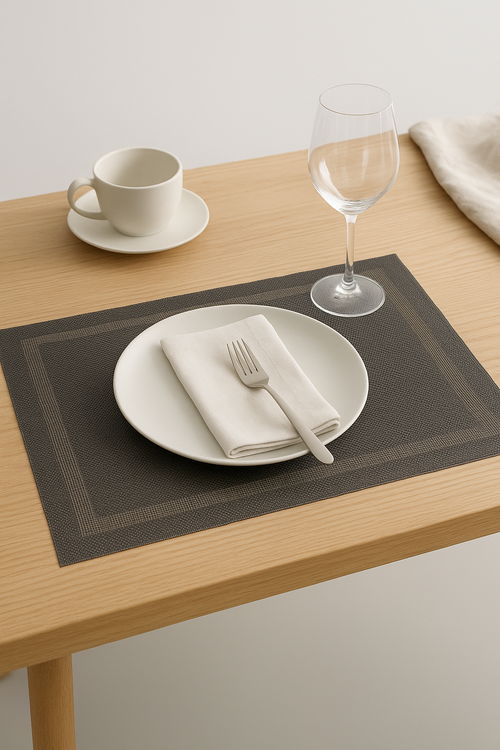 Set de table tissé style asiatique antidérapant lavable - vue 2 sur 2