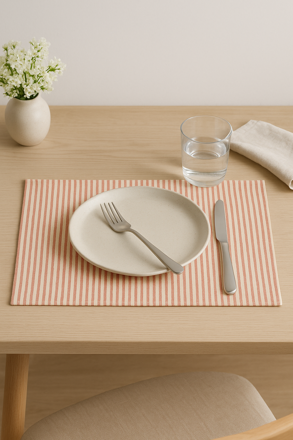 Set de table tissu rayures carreaux style campagne