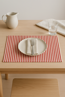 Set de table tissu style prairie rayures carreaux