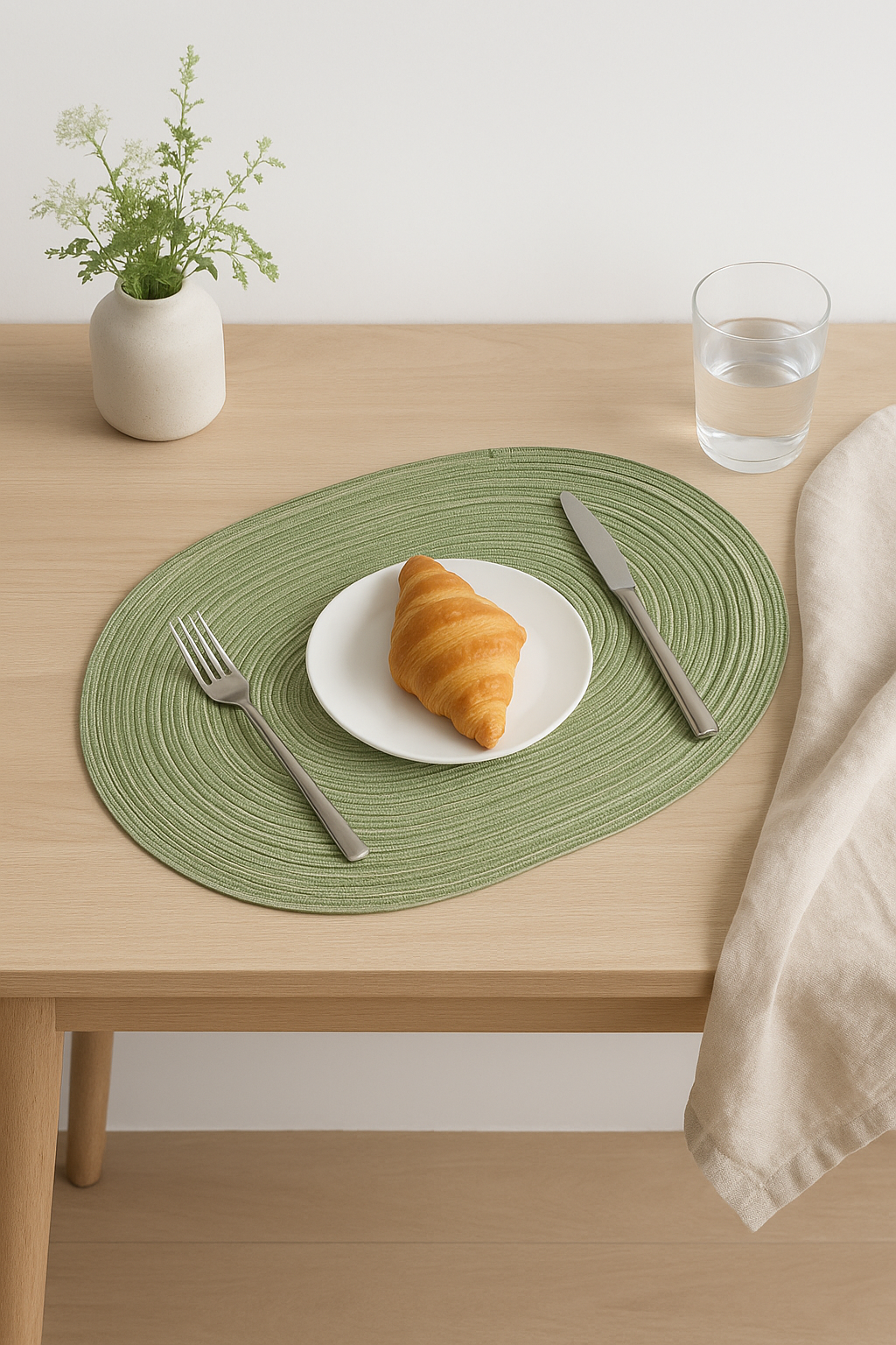 Set de table tressé moderne antidérapant résistant chaleur - vue 3 sur 2