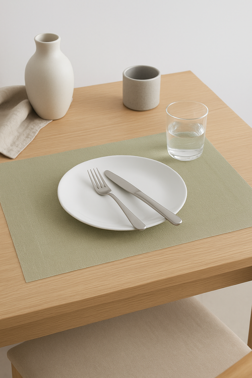 Set de table vinyle tissé antidérapant lavable - vue 2 sur 2