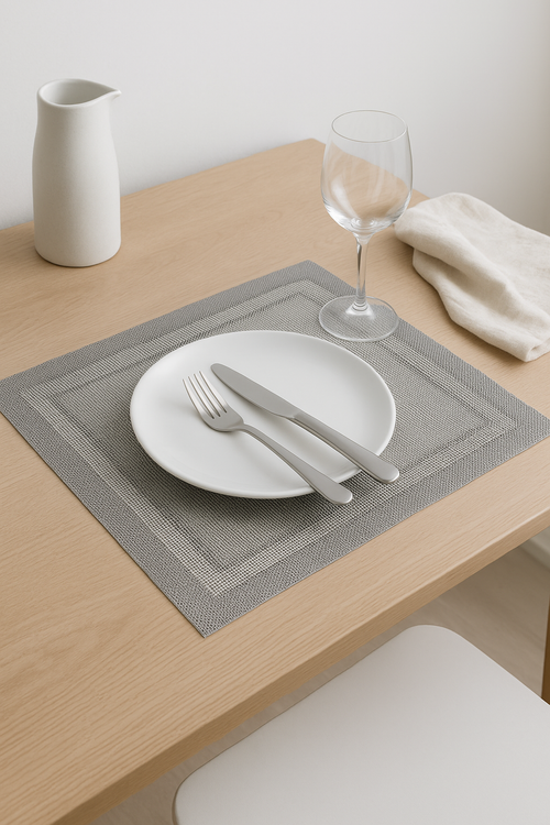 Set de table vinyle tissé antidérapant résistant chaleur