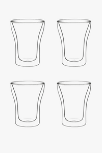 Set tasses espresso double paroi verre isotherme 80ml (lot de 4)