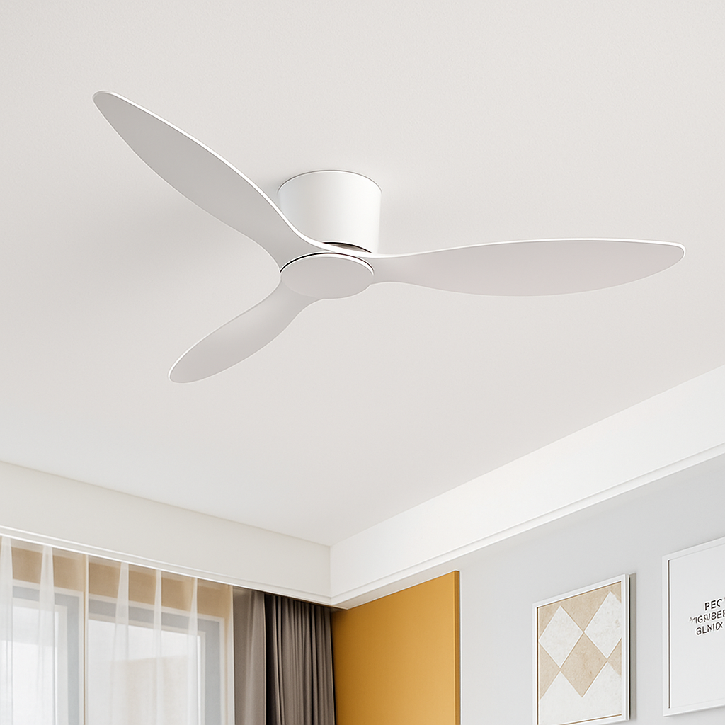 SOVE ventilateur de plafond blanc plancher bas Ultra mince 17 cm DC ventilateur de plafond avec télécommande ventilateurs de plafond simples sans lumière 220 V