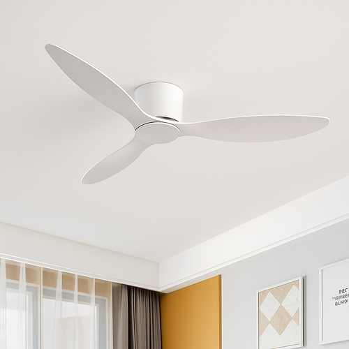 SOVE ventilateur de plafond blanc plancher bas Ultra mince 17 cm DC ventilateur de plafond avec télécommande ventilateurs de plafond simples sans lumière 220 V - vue 3 sur 14